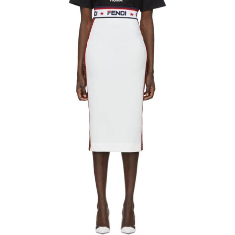 fendi white pencil skirt|genuine Fendi skirts.